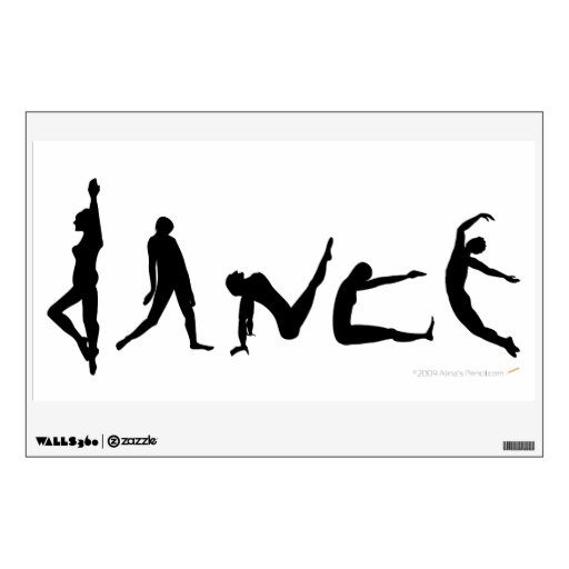 Dance Dancers Silhouettes Dancing Wall Decal Zazzle