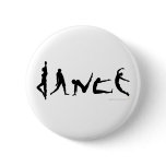 Dance Dancing Silhouette Design Button