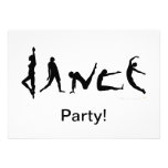 Dance Dancing Silhouette Design Custom Invitations