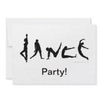 Dance Dancing Silhouette Design Custom Invitations