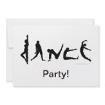 Dance Dancing Silhouette Design Custom Invitations
