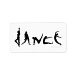 Dance Dancing Silhouette Design Custom Address Label