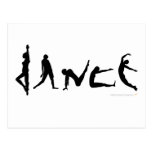 Dance Dancing Silhouette Design Postcards