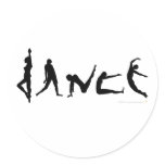 Dance Dancing Silhouette Design Sticker