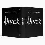Dance Dancing Silhouettes in Dance Positions Black Binder