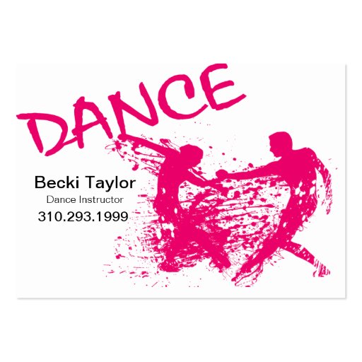 Dance Grunge - Choreographer, Dancer, Instructor Business Cards (front side)