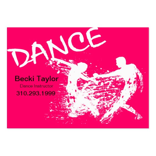 Dance Grunge - Choreographer, Dancer, Instructor Business Cards (front side)
