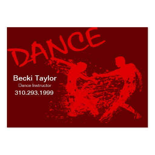 Dance Grunge - Choreographer, Dancer, Instructor Business Card (front side)