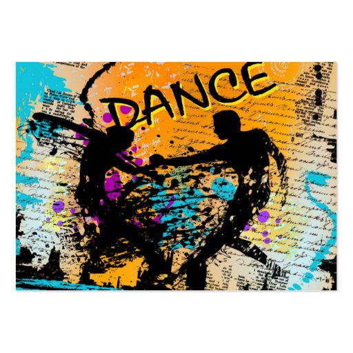 Dance Grunge - Choreographer, Dancer, Instructor Business Card Template (front side)