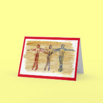 Dance Harmony (Red) Greeting Card cards