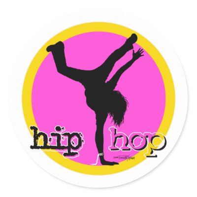   Dance Clothes  Girls on Dance   Hip Hop Pink Girl Stickers From Zazzle Com