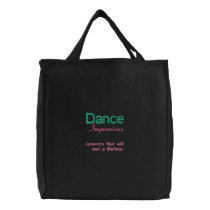 Dance Impressions Lessons embroidered bags by DanceImpressions Dance Impressions Lessons embroidered bags