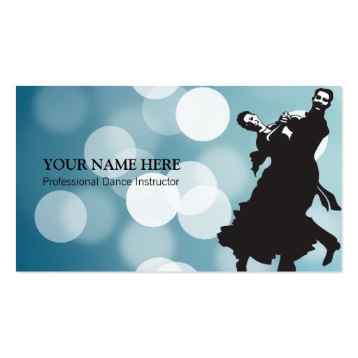 Dance Instructor Business Card Template (front side)