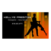 Dance Instructor Choreographer Ballroom Dancer Business Card Templates