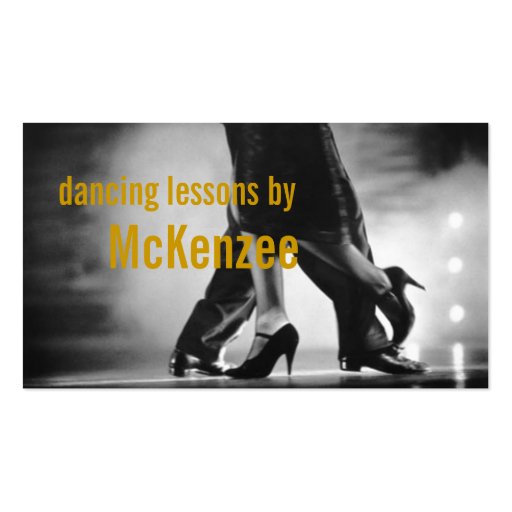 Dance, Instructor, Studio Lessons Business Card