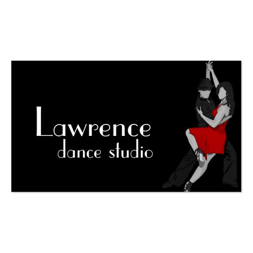 Dance Instructor Studio Lessons Business Card (front side)