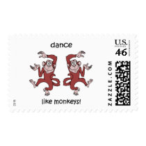 Dance like monkeys! postage stamp