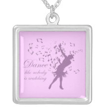 Dance like nobody is watching jewelry necklace