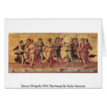 Dance Of Apollo With The Muses By Giulio Romano Greeting Card