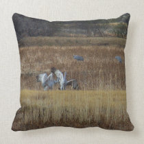 Dance of Sandhill Cranes American MoJo Pillow pillows