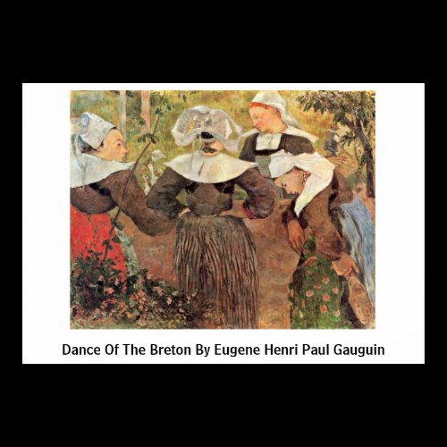 Dance Of The Breton By Eugene Henri Paul Gauguin Print
