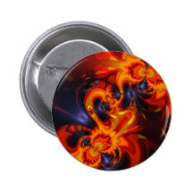 Dance of the Dragons - Indigo & Amber Eyes  Artist Pins