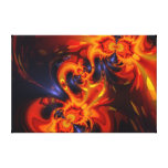 Dance of the Dragons - Indigo & Amber Eyes Stretched Canvas Prints