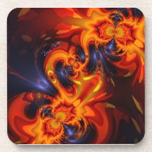 Dance of the Dragons - Indigo & Amber Eyes Coasters