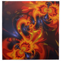 Dance of the Dragons - Indigo & Amber Eyes Napkins