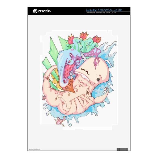 Dance of the Narwhal Decals For iPad 3