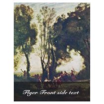 Dance Of The Nymphs Detailed By Corot Jean-Baptist Flyer Design