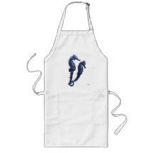 Dance Of The Seahorses (Blue) Apron