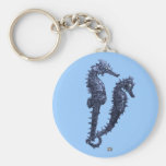 Dance Of The Seahorses (Blue) Keychains