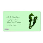 Dance Of The Seahorses (Green) Personalized Shipping Labels