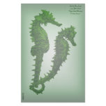 Dance Of The Seahorses (Green) Personalized Stationery