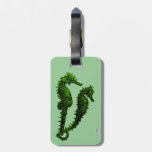 Dance Of The Seahorses (Green) Travel Bag Tags