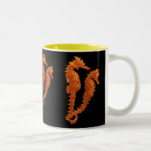 Dance Of The Seahorses (Orange) Coffee Mugs