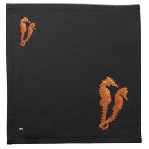 Dance Of The Seahorses (Orange) Napkins