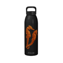 Dance Of The Seahorses (Orange) Reusable Water Bottles