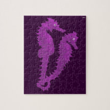 Dance Of The Seahorses (Purple) Jigsaw Puzzles