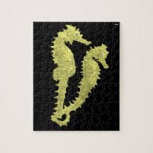 Dance Of The Seahorses (Yellow) Jigsaw Puzzles
