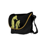 Dance Of The Seahorses (Yellow) Messenger Bags