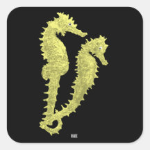 Dance Of The Seahorses (Yellow) Sticker