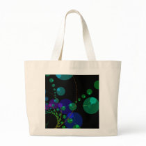 Dance of the Spheres II – Cosmic Violet & Teal Canvas Bags