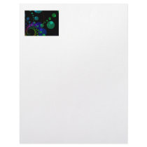 Dance of the Spheres II – Cosmic Violet & Teal Letterhead Template