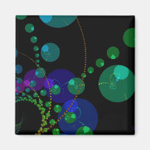 Dance of the Spheres II – Cosmic Violet & Teal Magnet