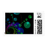 Dance of the Spheres II – Cosmic Violet & Teal Stamp