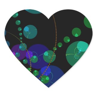 Dance of the Spheres II – Cosmic Violet & Teal sticker