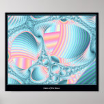 Dance of the Waves in Aqua posters