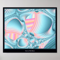 Dance of the Waves in Aqua Posters